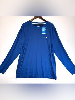 Men's Northyard NWT SPF50 Rash Guard long sleeve blue Anti UV size 2XL beach